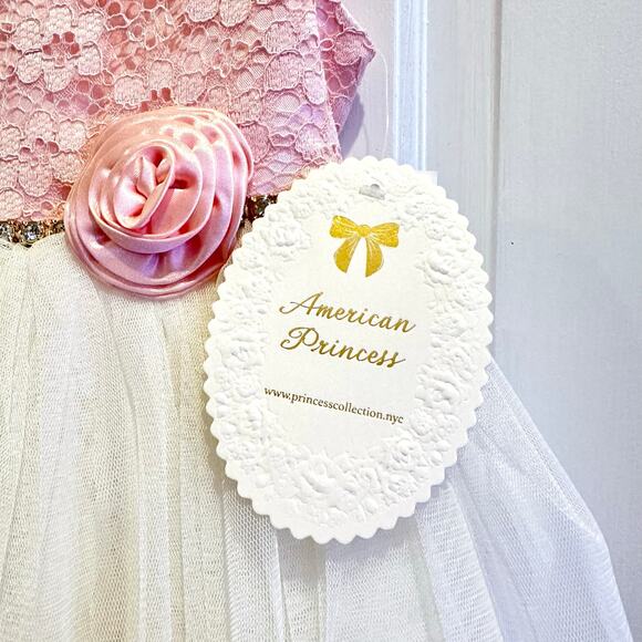 American Princess Pink and White Layered Dress - Picture 3 of 7